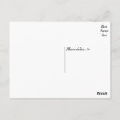 "Schwarz Danke, dass du rosa Herz-Liebe Postkarte (Rückseite)