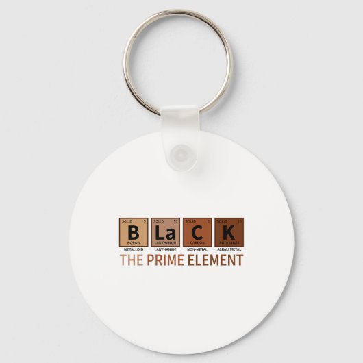 Schwarz Das Prime Element Schwarze Geschichte Mona Schlüsselanhänger (Vorderseite)