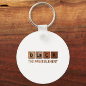 Schwarz Das Prime Element Schwarze Geschichte Mona Schlüsselanhänger (Vorderseite)