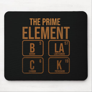 Schwarz Das Primelement Mousepad