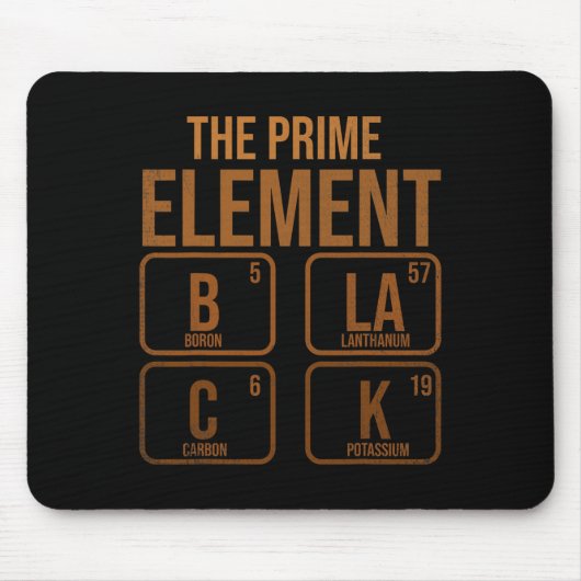 Schwarz Das Primelement Mousepad (Vorne)