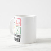 Schwarz Das Primelement Schwarze Geschichtsmonatsp Kaffeetasse (Vorderseite Links)