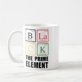 Schwarz Das Primelement Schwarze Geschichtsmonatsp Kaffeetasse (Links)