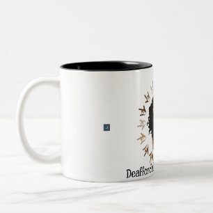 Schwarz, Deaf Frauen Tasse in ASL Design.