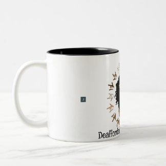 Schwarz, Deaf Frauen Tasse in ASL Design.