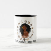 Schwarz, Deaf Frauen Tasse in ASL Design. (Mittel)