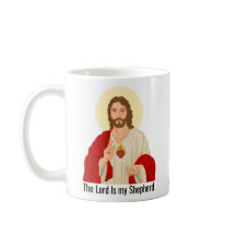 Schwarz Der Herr ist mein Hirte Jesus illustriert