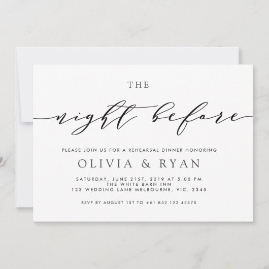 Schwarz der Nacht vor Einladung (Vorderseite)