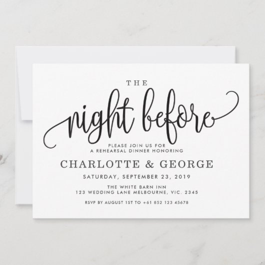 Schwarz der Nacht vor Einladung (Vorderseite)