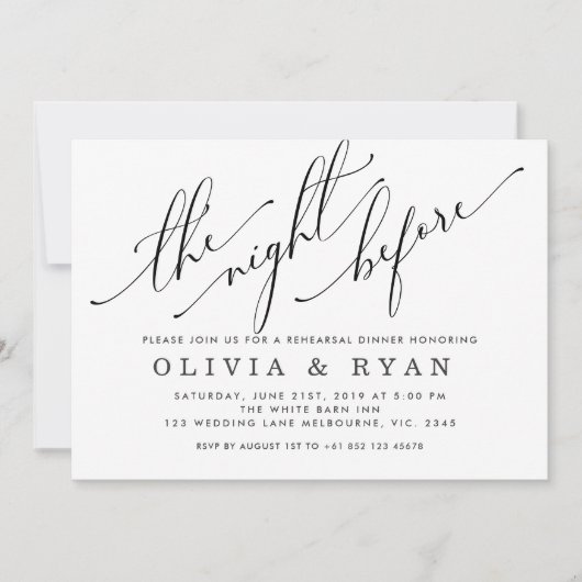 Schwarz der Nacht vor Einladung (Vorderseite)