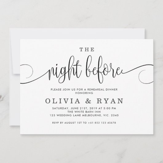 Schwarz der Nacht vor Einladung (Vorderseite)