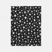 Schwarz der weißen Sterne Fleecedecke (Vorderseite)