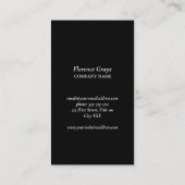 Schwarz des benutzerdefinierten Fotos Visitenkarte (Rückseite)