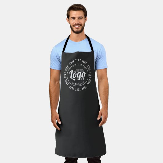 Schwarz des Firmenlogos für benutzerdefinierte Mar Schürze (Getragen)