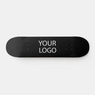 Schwarz des Firmenlogos hinzufügen Skateboard