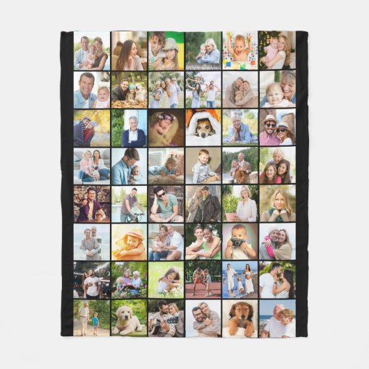 Schwarz des Fotos 48 Fleecedecke (Vorderseite)