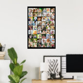 Schwarz des Fotos 54 Poster (Heimbüro)