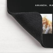 Schwarz des Fotos der Mutter Mousepad (Ecke)