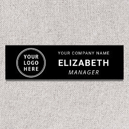 Schwarz des modernen Firmenlogos Namensschild