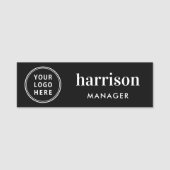 Schwarz des modernen Firmenlogos Namensschild (Vorderseite)