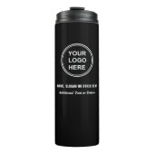 Schwarz des modernen Firmenlogos Thermosbecher (Vorderseite)