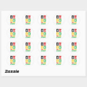 Schwarz des Prime-Element Periodic Table Black His Runder Aufkleber (Blatt)