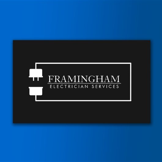 Schwarz des Stromverteilerkabellogos Visitenkarte