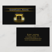 Schwarz-Design Gelber LKW Vorderhelllayout Visitenkarte (Vorne/Hinten)