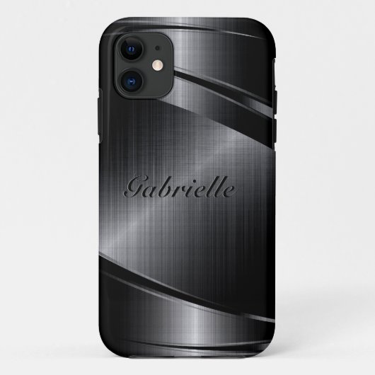 Schwarz-Design lackierte Aluminium-Optik Case-Mate iPhone Hülle (Rückseite)