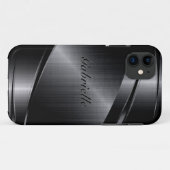 Schwarz-Design lackierte Aluminium-Optik Case-Mate iPhone Hülle (Rückseite (Horizontal))