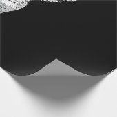 Schwarz-Design White Schwanz Deer Geschenkpapier (Ecke)