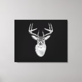 Schwarz-Design White Schwanz Deer Leinwanddruck (Vorderseite)