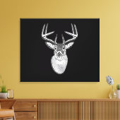 Schwarz-Design White Schwanz Deer Leinwanddruck (Insitu (Wohnzimmer))