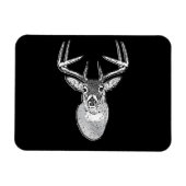 Schwarz-Design White Schwanz Deer Magnet (Horizontal)