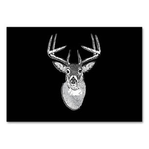 Schwarz-Design White Schwanz Deer Tischnummer
