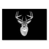Schwarz-Design White Schwanz Deer Tischnummer (Vorderseite)