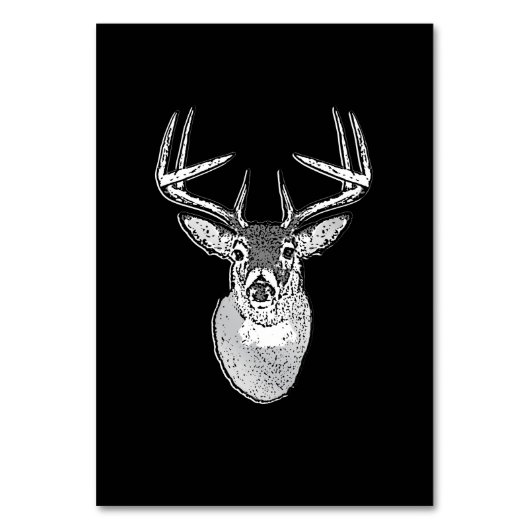 Schwarz-Design White Schwanz Deer Tischnummer (Vorderseite)