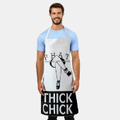 schwarz dicker Kick Klumpen heiß und verführerisch Schürze (Getragen)