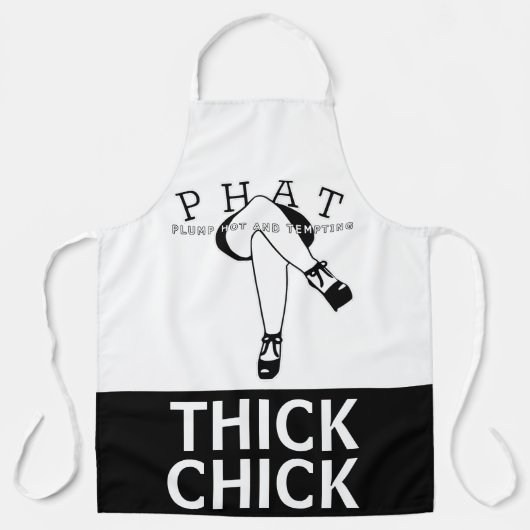 schwarz dicker Kick Klumpen heiß und verführerisch Schürze (Vorderseite)