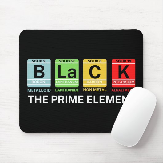 Schwarz: Die schwarze Vorgeschichte des Prime-Elem Mousepad (Mit Mouse)