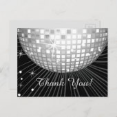 SCHWARZ, DISCO PARTY, TANZEN, GEBURTSTAG DANK IHRE POSTKARTE (Vorne/Hinten)