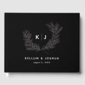 Schwarz-Distinguelles Monogramm Gästebuch (Vorderseite)