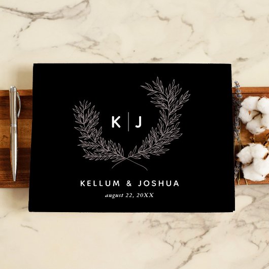 Schwarz-Distinguelles Monogramm Gästebuch