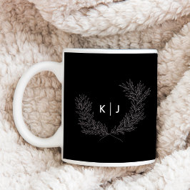 Schwarz-Distinguelles Monogramm Kaffeetasse