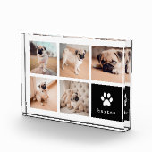 Schwarz | Dog Pawprint Collage Fotoblock (Rechts)