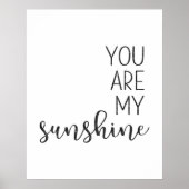 Schwarz, du bist mein Sonnenschein Poster (Vorne)
