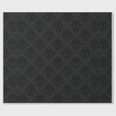 Schwarz-Dunkel-Grau-Damaskus-Monochromatisches Des Geschenkpapier (Flach)