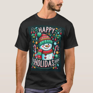 Schwarz-Dunkel-T - Shirt Weihnachtsdesign