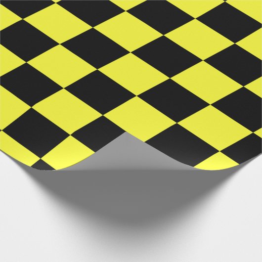 Schwarz/Dunkelgelb-Karton-Muster Geschenkpapier (Ecke)