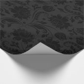 Schwarz-Dunkelgrau-Monochromatisches Muster Geschenkpapier (Ecke)